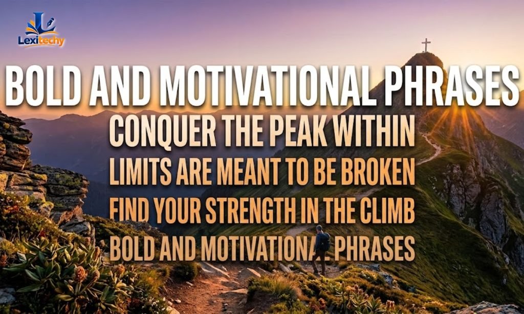 Bold and Motivational Phrases