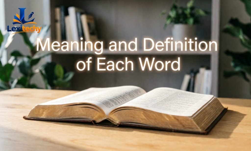Meaning and Definition of Each Word