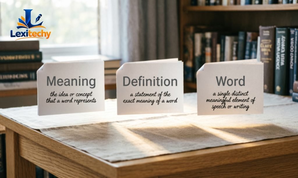 Meaning and Definition of Each Word