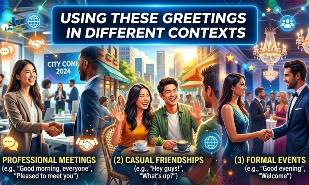 Using These Greetings in Different Contexts