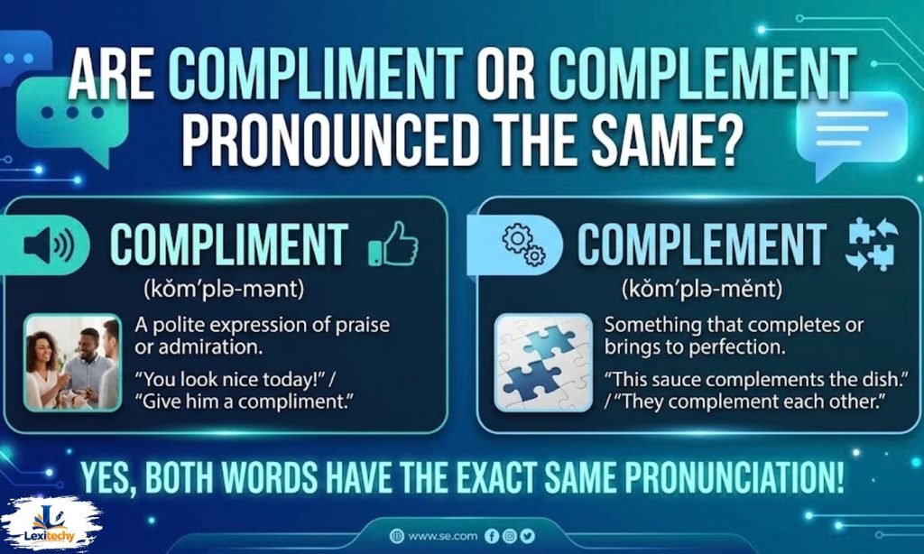 Are Compliment or Complement Pronounced the Same