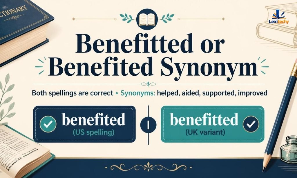 Benefitted or Benefited Synonym