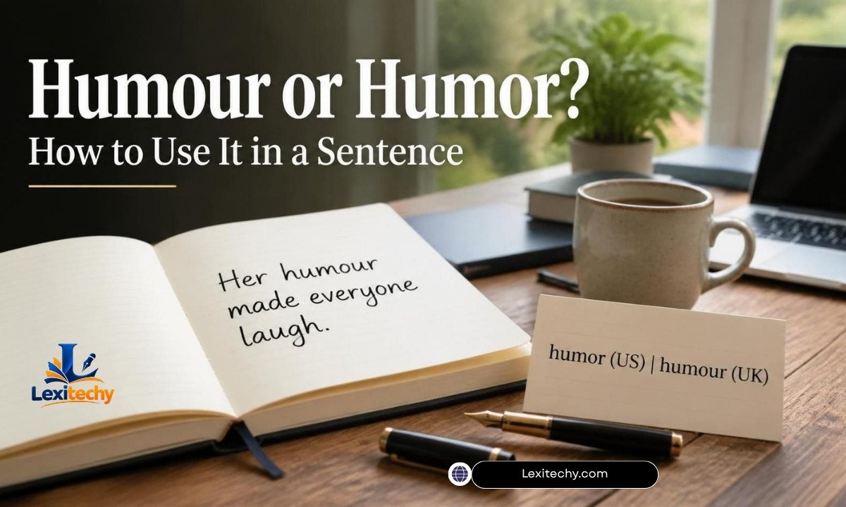 Humour or humor in a sentence