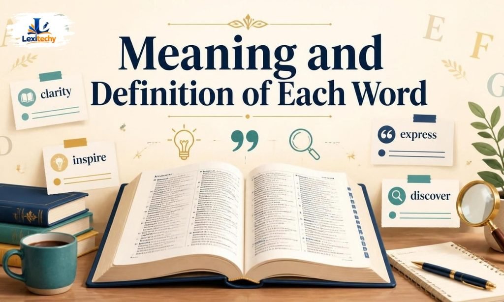 Meaning and Definition of Each Word