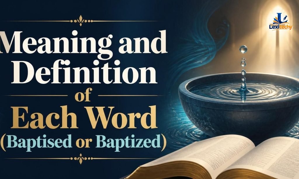 Meaning and Definition of Each Word (Baptised or Baptized)