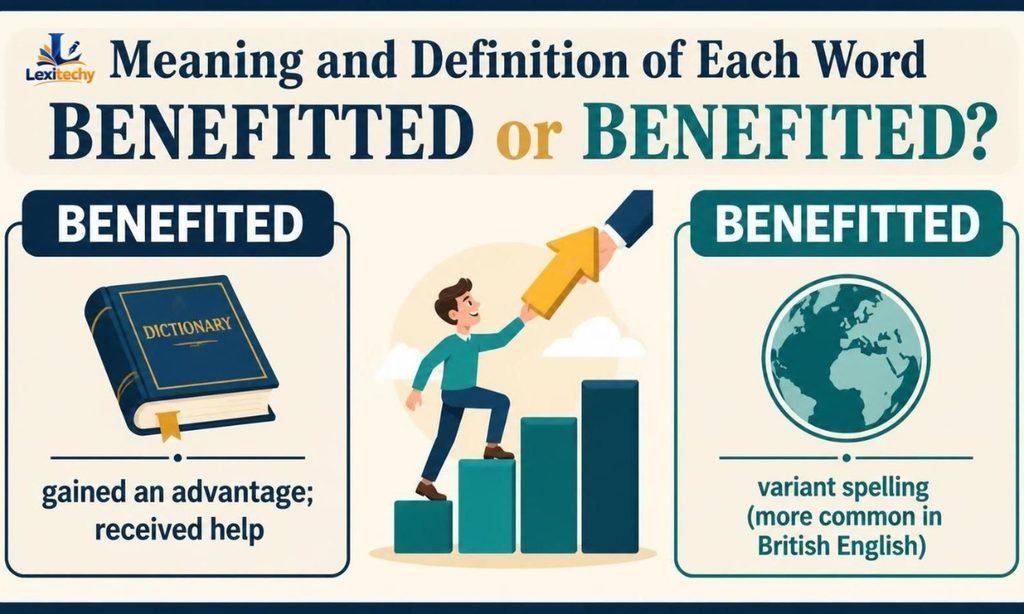 Meaning and Definition of Each Word (Benefitted or Benefited)