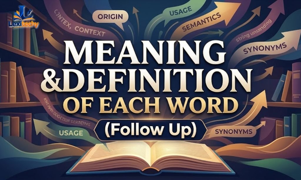 Meaning and Definition of Each Word (Follow Up)