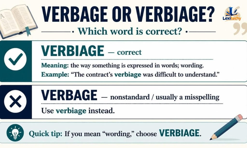 Verbage or verbiage examples