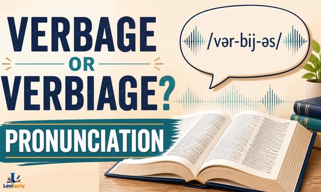 Verbage or verbiage pronunciation