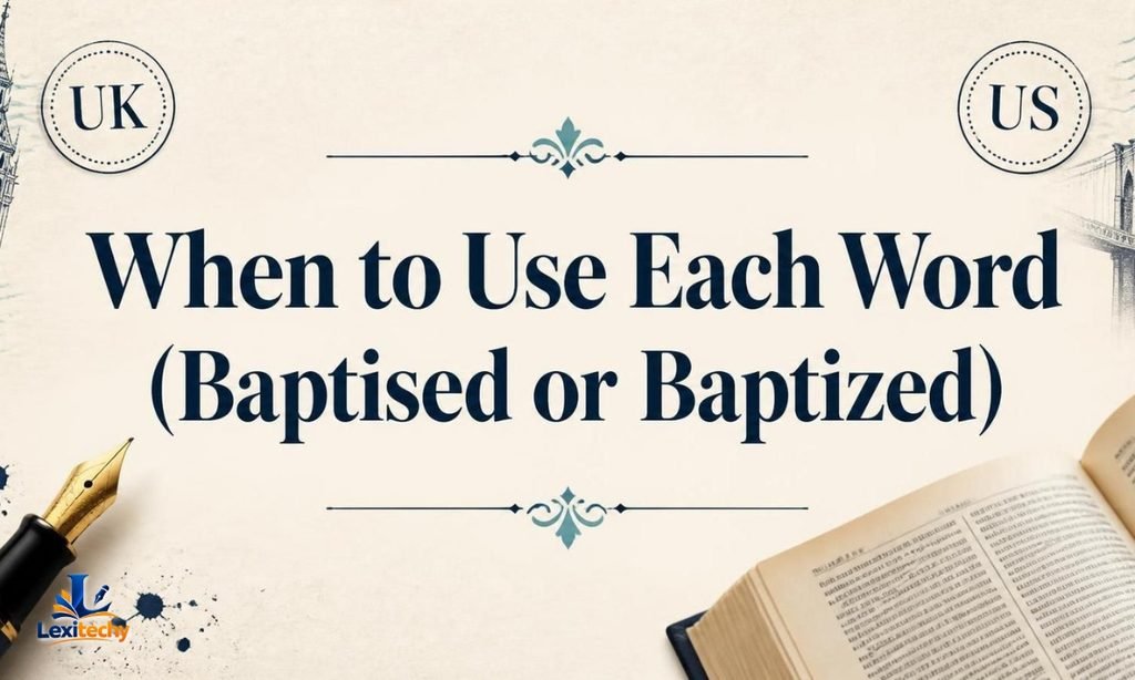 When to Use Each Word (Baptised or Baptized)
