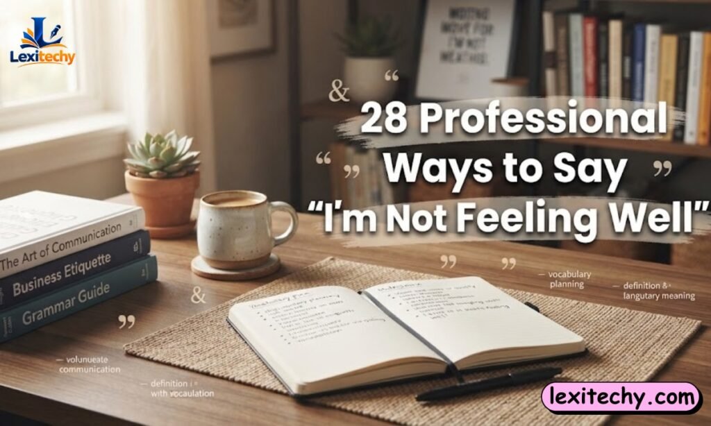28 Professional Ways to Say Im Not Feeling Well